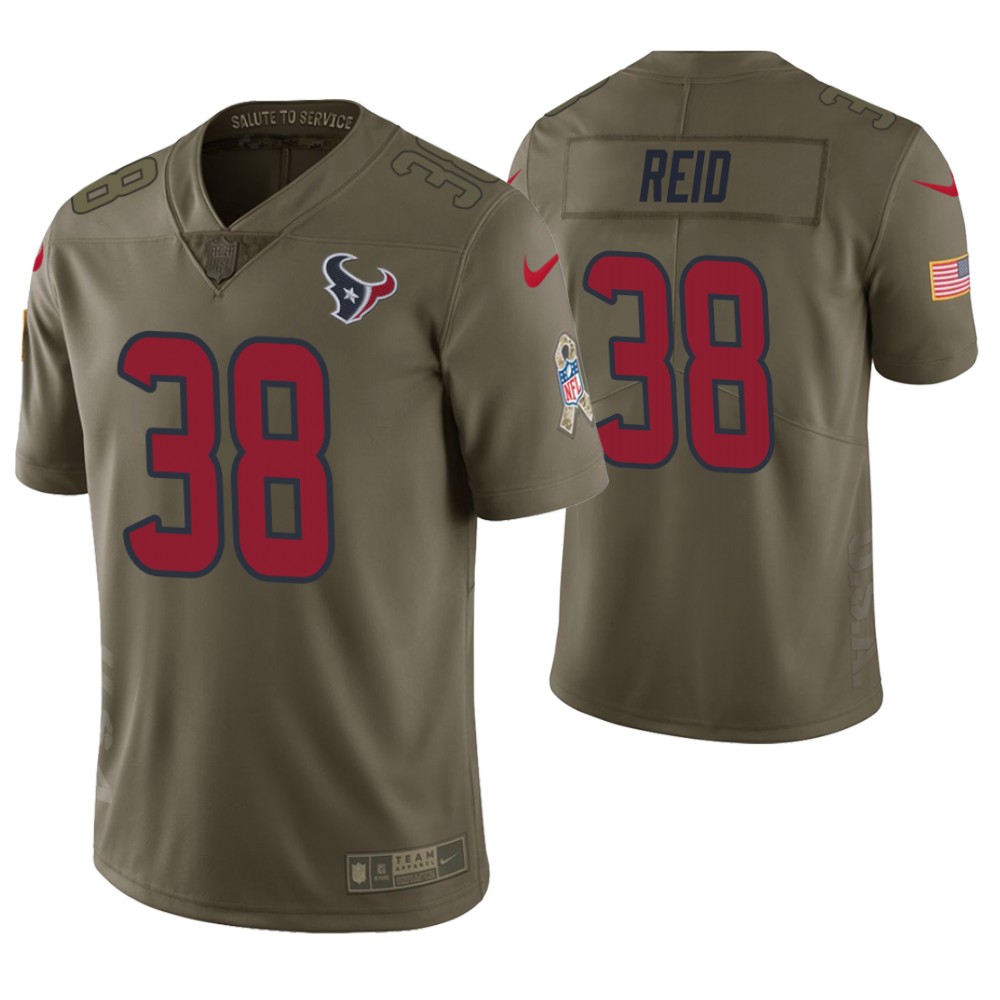 Houston Texans #38 Justin Reid Olive Salute to Service Limited Jersey Houston Texans #38 Justin Reid Olive Salute to Service Limited Jersey