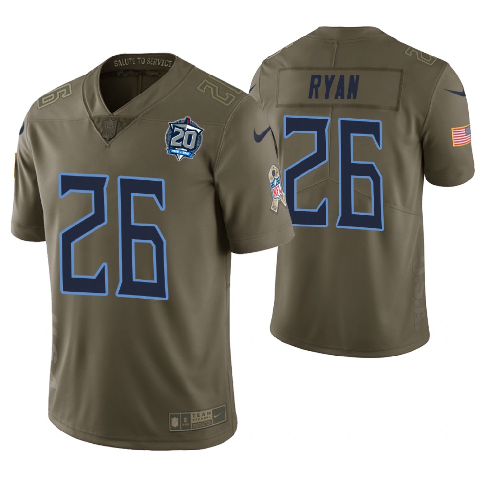 Tennessee Titans #26 Logan Ryan Olive 20th Anniversary Salute to Service Limited Jersey Tennessee Titans #26 Logan Ryan Olive 20th Anniversary Salute to Service Limited Jersey