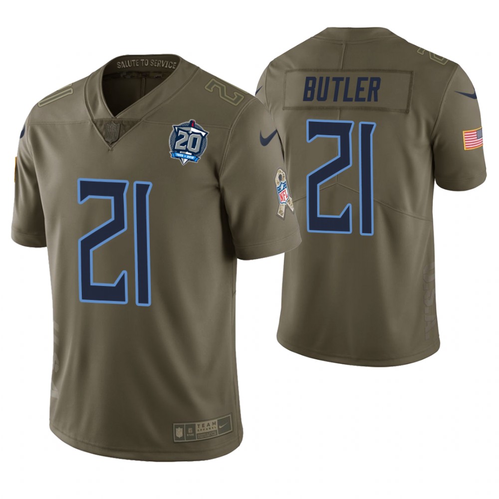 Tennessee Titans #21 Malcolm Butler Olive 20th Anniversary Salute to Service Limited Jersey Tennessee Titans #21 Malcolm Butler Olive 20th Anniversary Salute to Service Limited Jersey