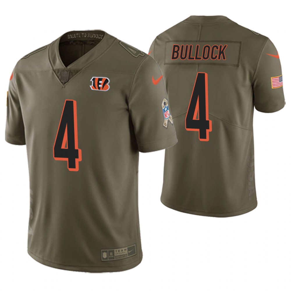 Cincinnati Bengals #4 Randy Bullock Olive Salute to Service Jersey Cincinnati Bengals #4 Randy Bullock Olive Salute to Service Jersey