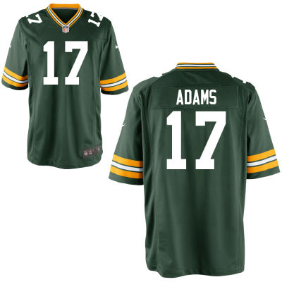 Green Bay Packers #17 Davante Adams Green Game Jersey