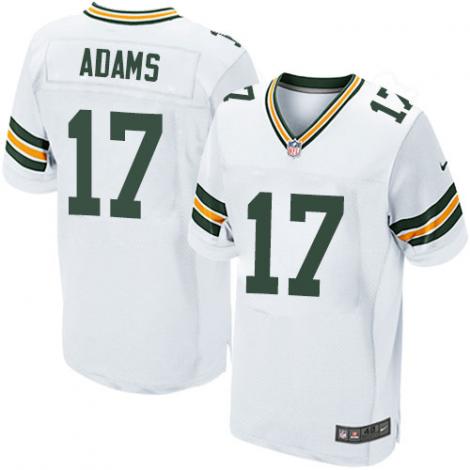 Green Bay Packers #17 Davante Adams White Elite Jersey