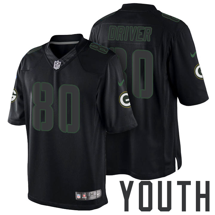 Youth Green Bay Packers #80 Donald Driver Black Impact Limited Jersey Youth Green Bay Packers #80 Donald Driver Black Impact Limited Jersey