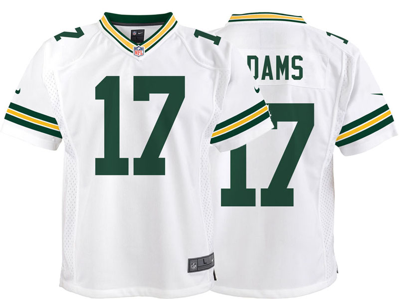 Youth Green Bay Packers #17 Davante Adams White Game Jersey Youth Green Bay Packers #17 Davante Adams White Game Jersey