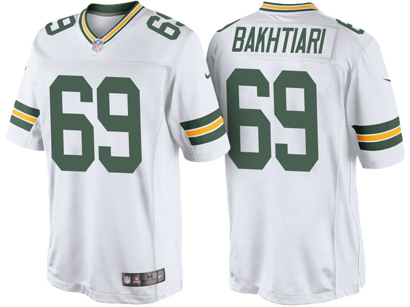 Green Bay Packers #69 David Bakhtiari White Vapor Untouchable Color Rush Limited Jersey