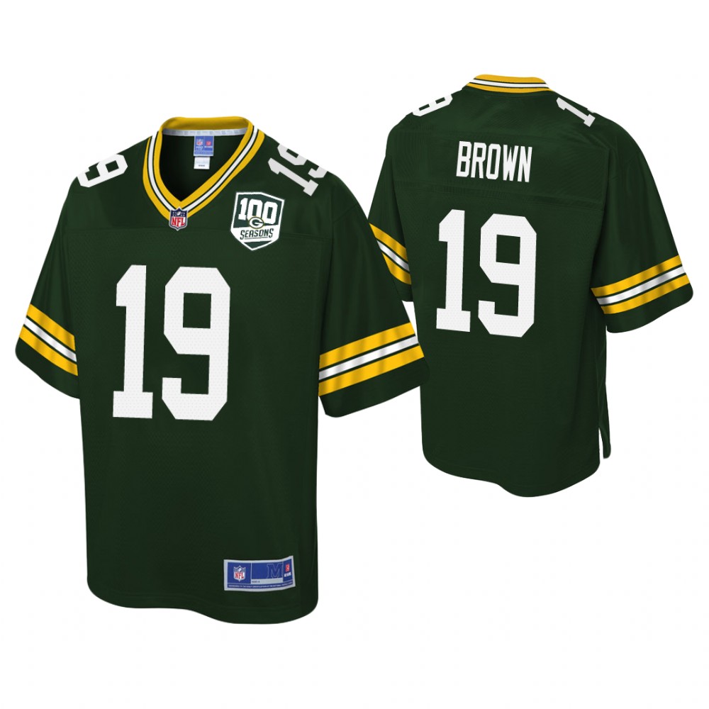 Youth Green Bay Packers #19 Equanimeous St. Brown 100th Anniversary Pro Line Player Green Jersey