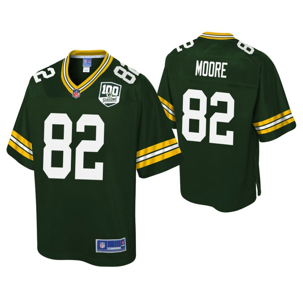 Youth Green Bay Packers #82 J'Mon Moore 100th Anniversary Pro Line Player Green Jersey Youth Green Bay Packers #82 J'Mon Moore 100th Anniversary Pro Line Player Green Jersey