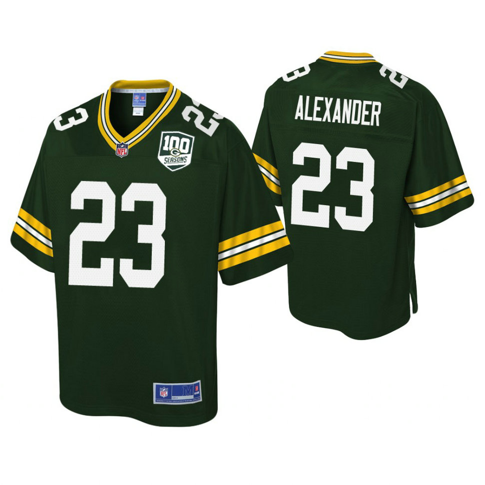 Youth Green Bay Packers #23 Jaire Alexander 100th Anniversary Pro Line Player Green Jersey Youth Green Bay Packers #23 Jaire Alexander 100th Anniversary Pro Line Player Green Jersey