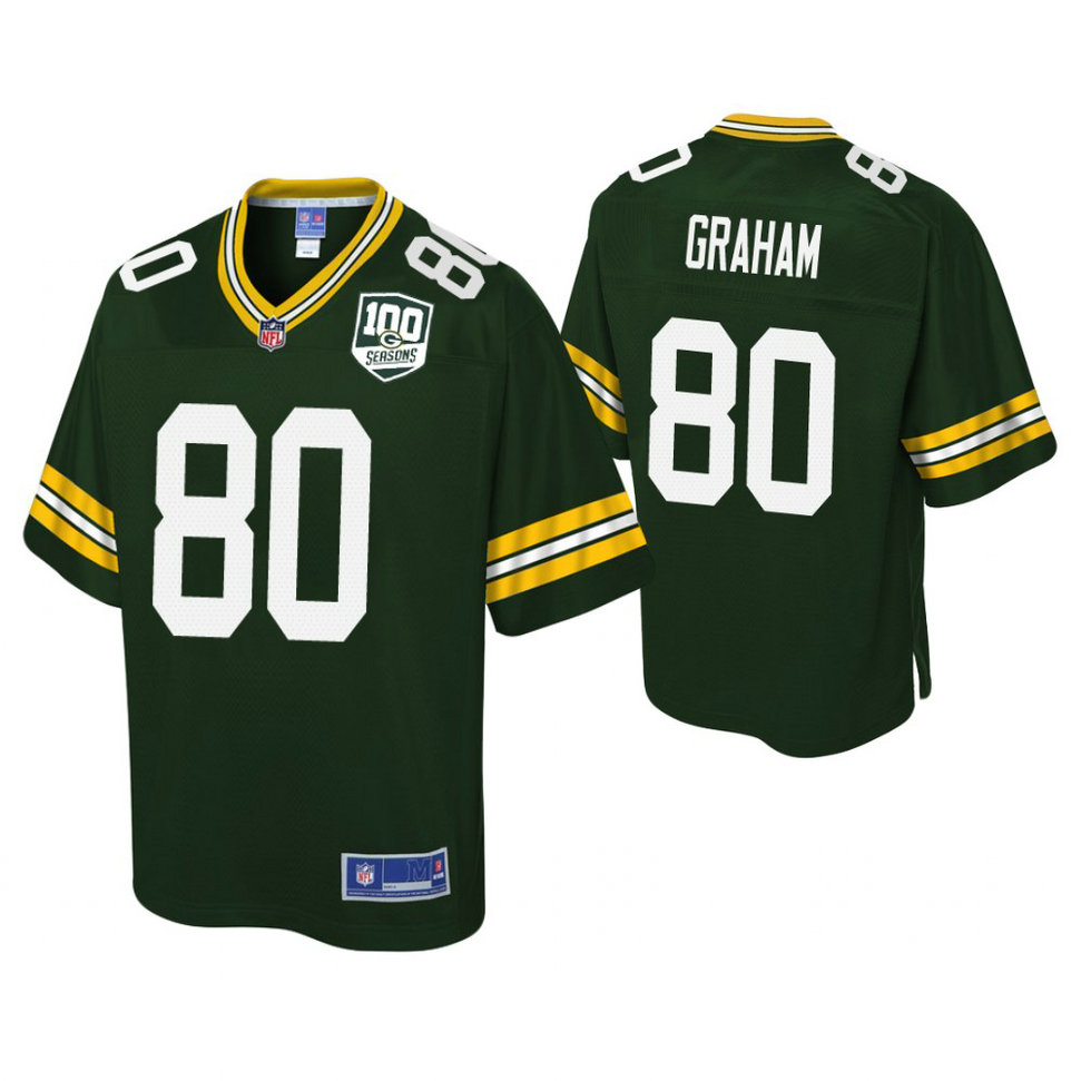 Youth Green Bay Packers #80 Jimmy Graham 100th Anniversary Pro Line Player Green Jersey Youth Green Bay Packers #80 Jimmy Graham 100th Anniversary Pro Line Player Green Jersey