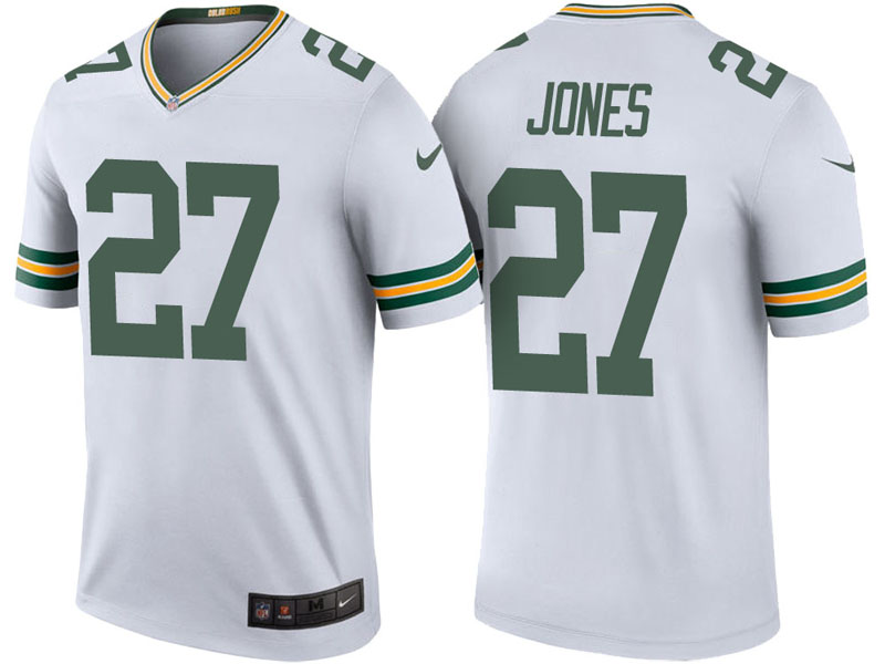 Green Bay Packers #27 Josh Jones White Color Rush Legend Jersey