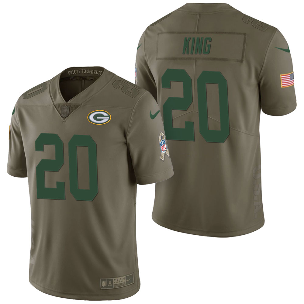 Green Bay Packers #20 Kevin King Olive 2017 Salute to Service Limited Jersey Green Bay Packers #20 Kevin King Olive 2017 Salute to Service Limited Jersey
