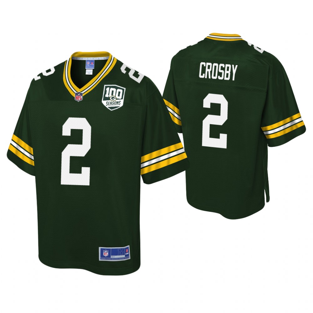 Youth Green Bay Packers #2 Mason Crosby 100th Anniversary Pro Line Player Green Jersey Youth Green Bay Packers #2 Mason Crosby 100th Anniversary Pro Line Player Green Jersey