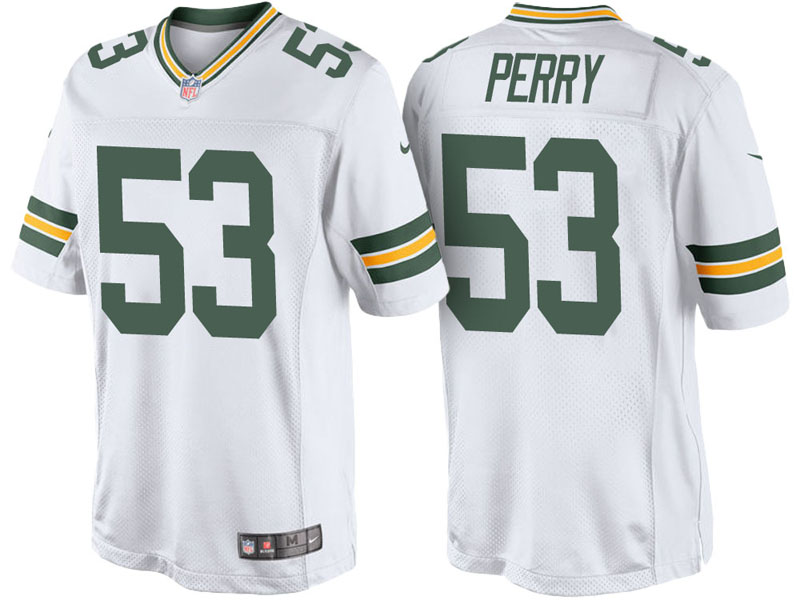 Green Bay Packers #53 Nick Perry White Vapor Untouchable Color Rush Limited Jersey