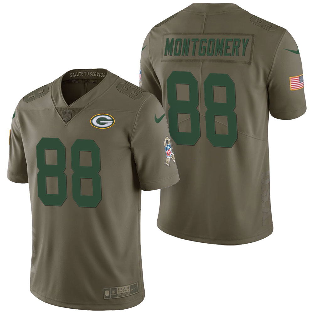 Green Bay Packers #88 Ty Montgomery Olive 2017 Salute to Service Limited Jersey Green Bay Packers #88 Ty Montgomery Olive 2017 Salute to Service Limited Jersey