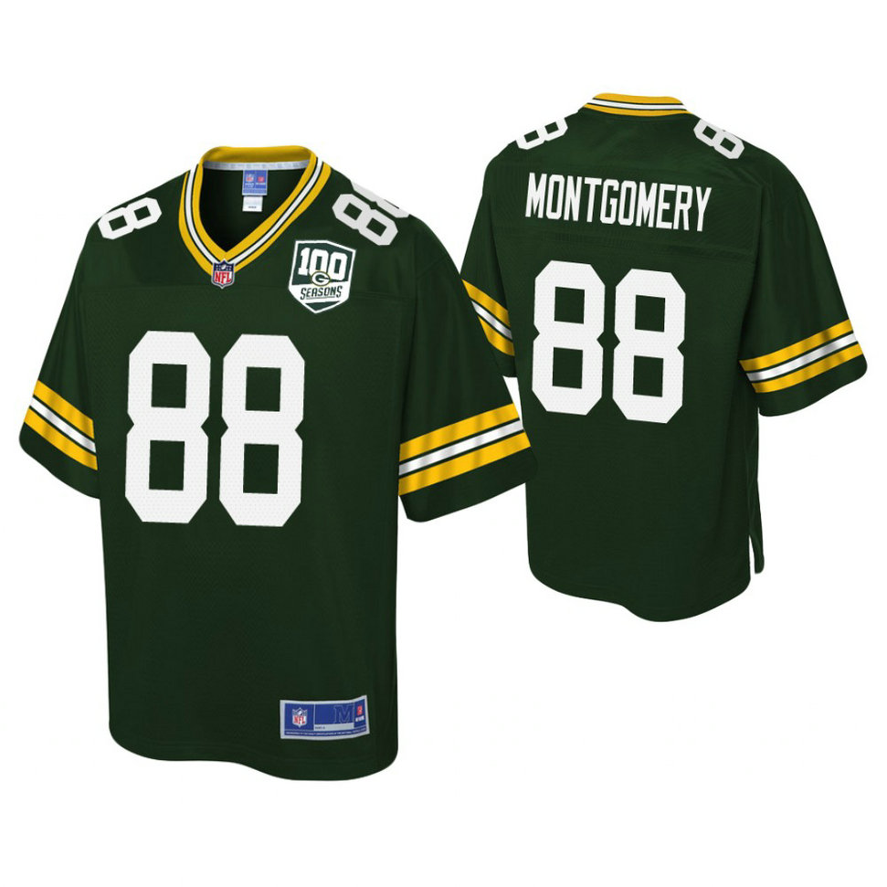 Youth Green Bay Packers #88 Ty Montgomery 100th Anniversary Pro Line Player Green Jersey Youth Green Bay Packers #88 Ty Montgomery 100th Anniversary Pro Line Player Green Jersey
