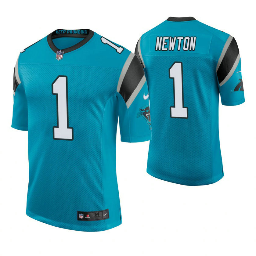 Carolina Panthers #1 Cam Newton Blue Elite Jersey