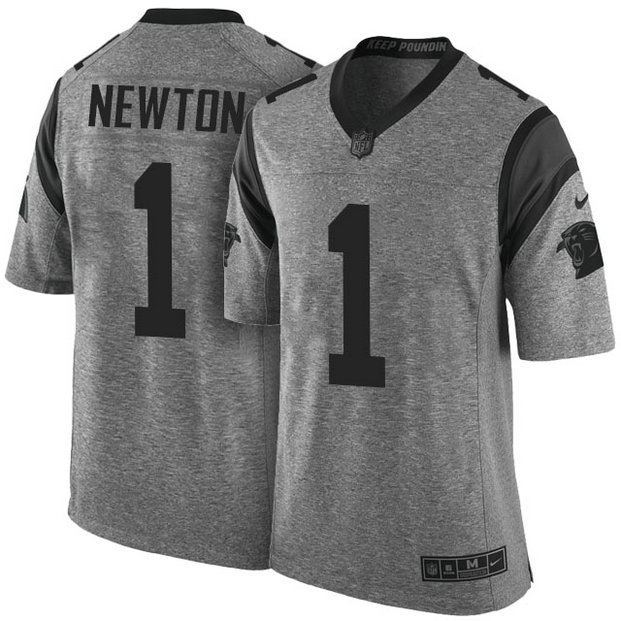 Carolina Panthers #1 Cam Newton Gridiron Gray Limited Jersey Carolina Panthers #1 Cam Newton Gridiron Gray Limited Jersey