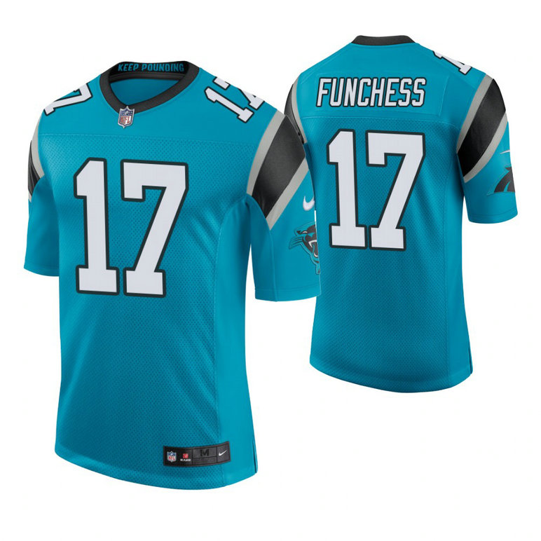 Carolina Panthers #17 Devin Funchess Blue Elite Jersey