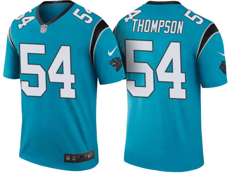 Carolina Panthers #54 Shaq Thompson Blue Color Rush Legend Jersey Carolina Panthers #54 Shaq Thompson Blue Color Rush Legend Jersey