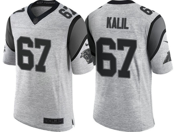 Carolina Panthers #67 Ryan Kalil 2016 Gridiron Gray II Limited Jersey Carolina Panthers #67 Ryan Kalil 2016 Gridiron Gray II Limited Jersey