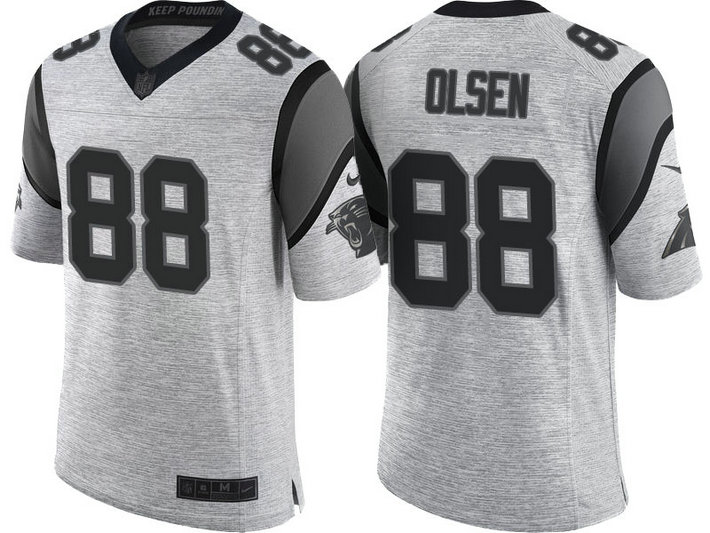 Carolina Panthers #88 Greg Olsen 2016 Gridiron Gray II Limited Jersey Carolina Panthers #88 Greg Olsen 2016 Gridiron Gray II Limited Jersey