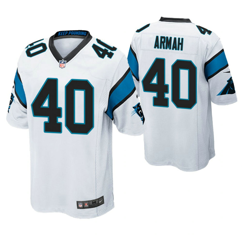 Carolina Panthers #40 Alexander Armah White Game Jersey Carolina Panthers #40 Alexander Armah White Game Jersey