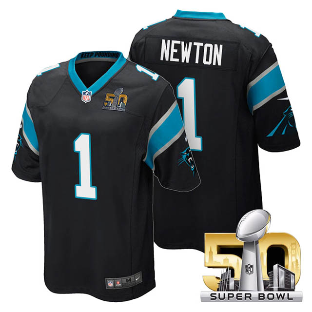 Youth Carolina Panthers #1 Cam Newton Black 2016 Super Bowl 50 Game Jersey Youth Carolina Panthers #1 Cam Newton Black 2016 Super Bowl 50 Game Jersey