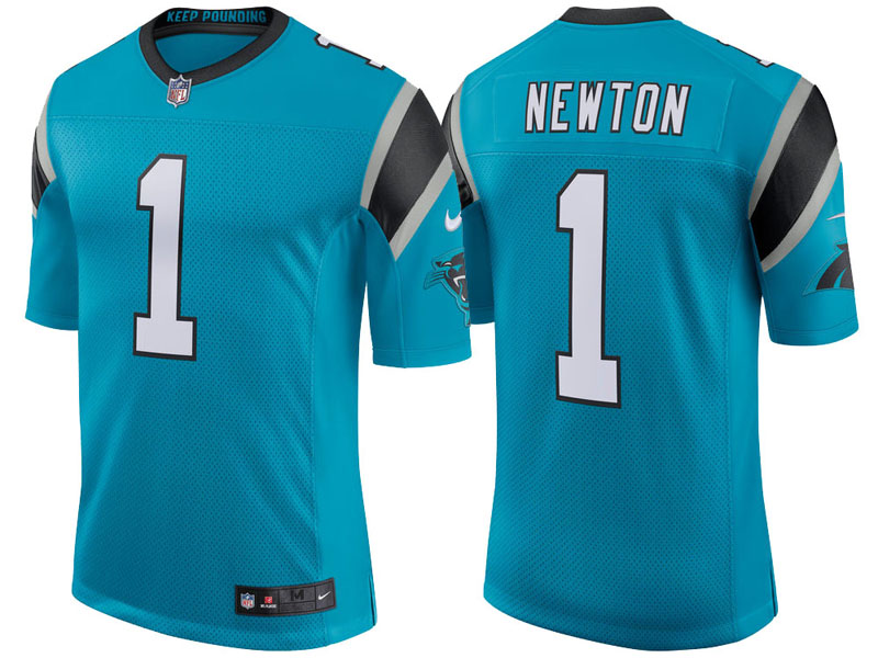 Carolina Panthers #1 Cam Newton Blue Classic Limited Player Jersey