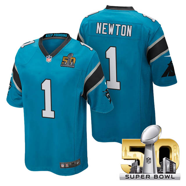 Youth Carolina Panthers #1 Cam Newton Blue 2016 Super Bowl 50 Game Jersey Youth Carolina Panthers #1 Cam Newton Blue 2016 Super Bowl 50 Game Jersey
