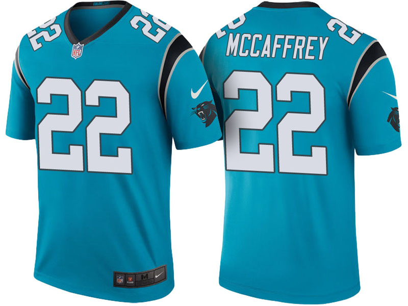 Carolina Panthers #22 Christian McCaffrey Blue Color Rush Legend Jersey Carolina Panthers #22 Christian McCaffrey Blue Color Rush Legend Jersey