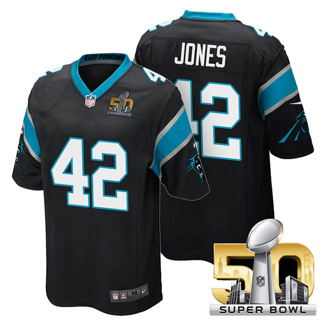 Youth Carolina Panthers #42 Colin Jones Black 2016 Super Bowl 50 Game Jersey Youth Carolina Panthers #42 Colin Jones Black 2016 Super Bowl 50 Game Jersey
