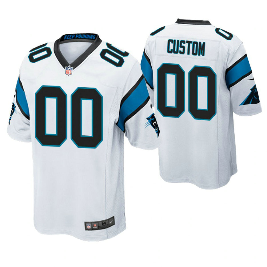Carolina Panthers White Game Customized Jersey Carolina Panthers White Game Customized Jersey