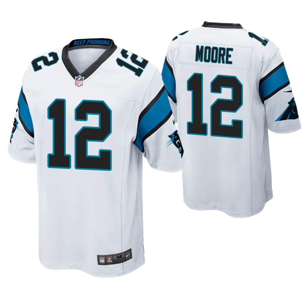 Carolina Panthers #12 D. J. Moore White Game Jersey Carolina Panthers #12 D. J. Moore White Game Jersey