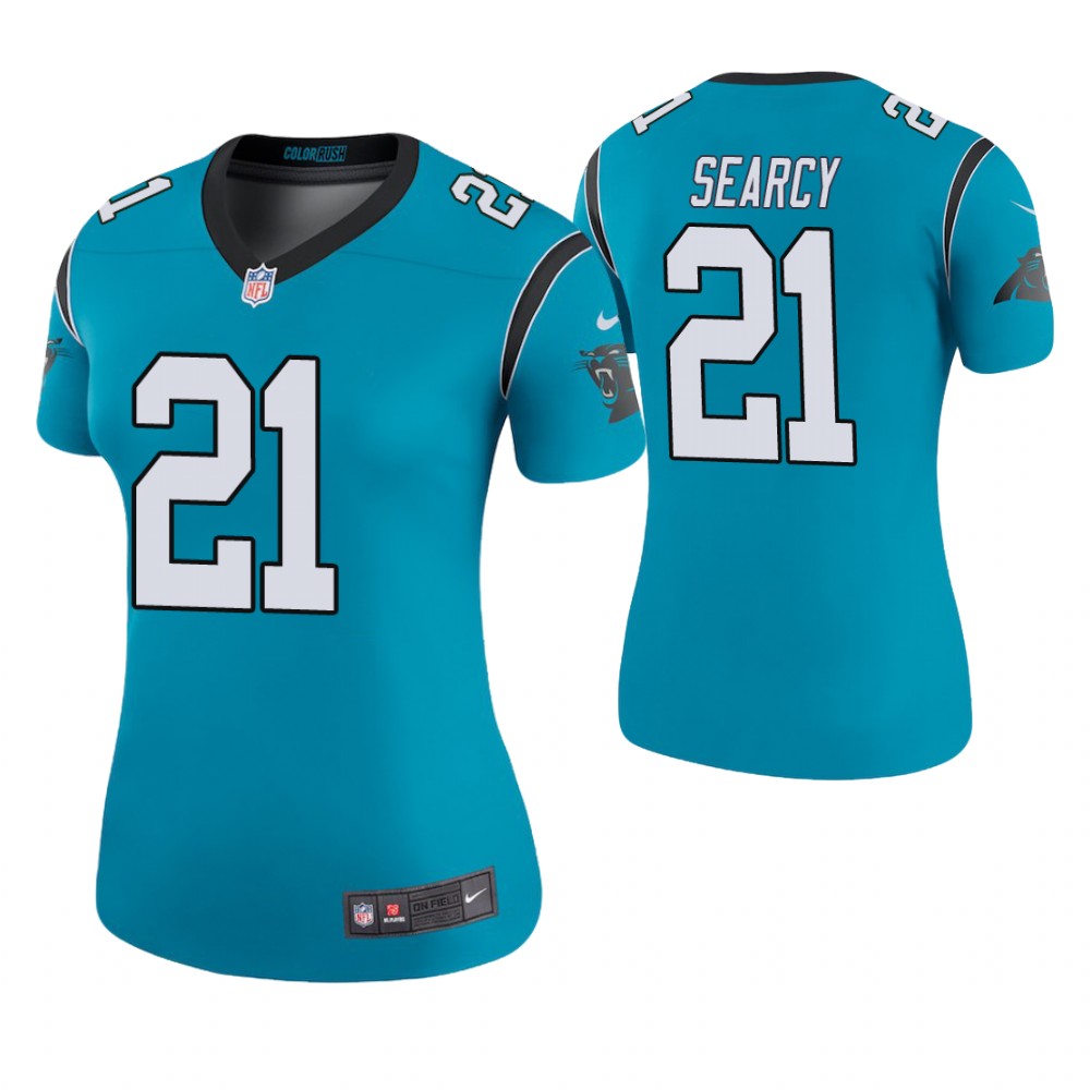 Women Carolina Panthers #21 Da'Norris Searcy Blue Color Rush Legend Jersey Women Carolina Panthers #21 Da'Norris Searcy Blue Color Rush Legend Jersey