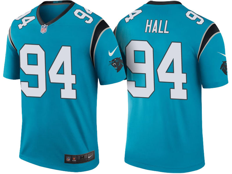 Carolina Panthers #94 Daeshon Hall Blue Color Rush Legend Jersey Carolina Panthers #94 Daeshon Hall Blue Color Rush Legend Jersey