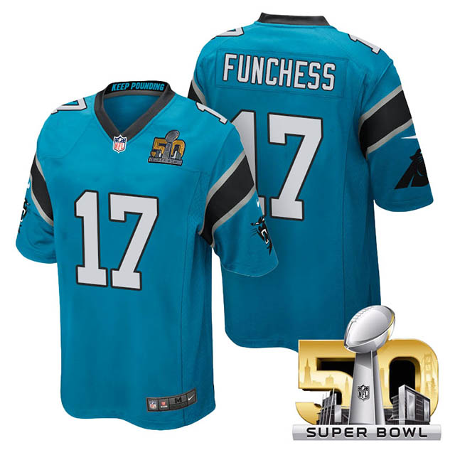 Youth Carolina Panthers #17 Devin Funchess Blue 2016 Super Bowl 50 Game Jersey Youth Carolina Panthers #17 Devin Funchess Blue 2016 Super Bowl 50 Game Jersey