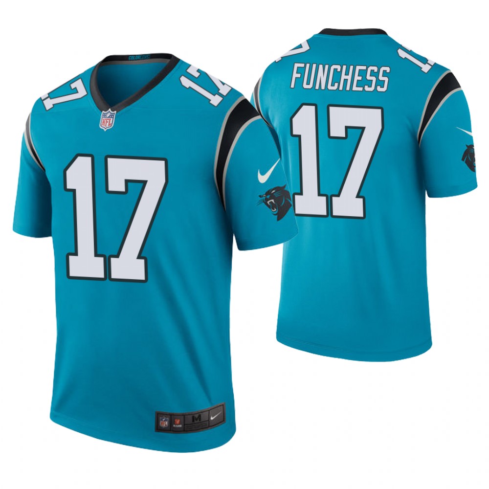 Carolina Panthers #17 Devin Funchess Blue Color Rush Legend Jersey