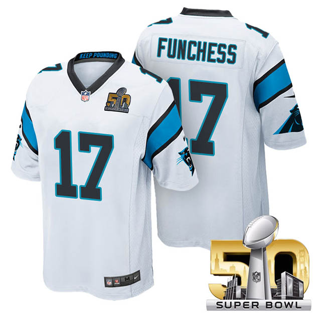 Youth Carolina Panthers #17 Devin Funchess White 2016 Super Bowl 50 Game Jersey Youth Carolina Panthers #17 Devin Funchess White 2016 Super Bowl 50 Game Jersey