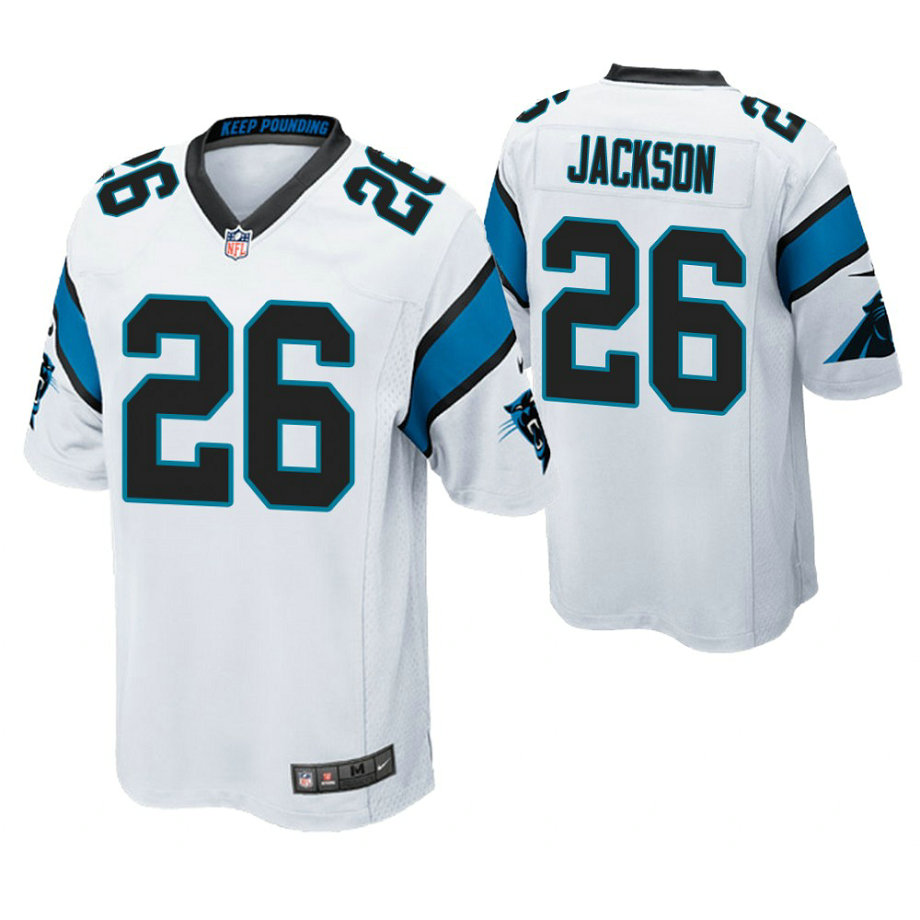 Carolina Panthers #26 Donte Jackson White Game Jersey