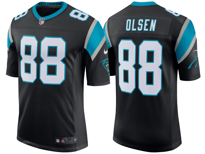 Carolina Panthers #88 Greg Olsen Black Classic Limited Player Jersey