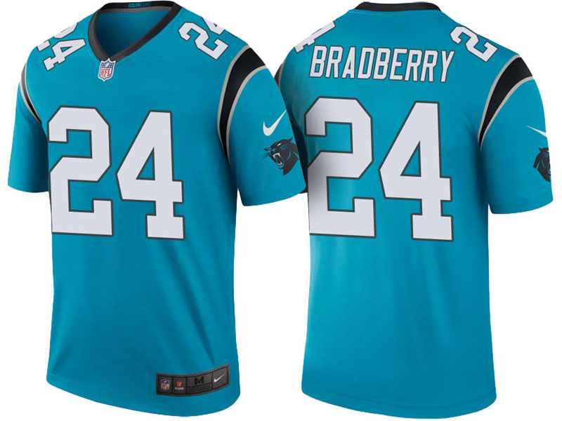 Carolina Panthers #24 James Bradberry Blue Color Rush Legend Jersey