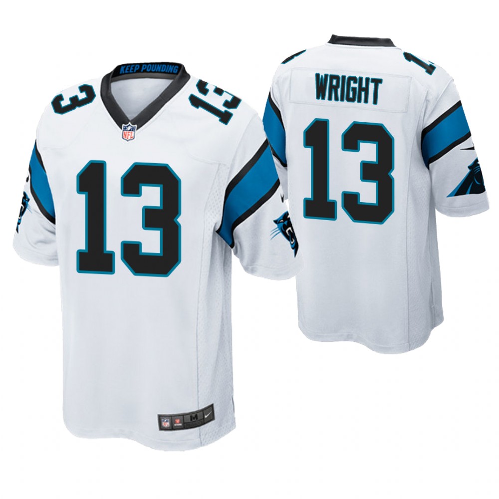 Carolina Panthers #13 Jarius Wright White Game Jersey