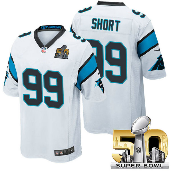 Carolina Panthers #99 Kawann Short White 2016 Super Bowl 50 Game Jersey Carolina Panthers #99 Kawann Short White 2016 Super Bowl 50 Game Jersey