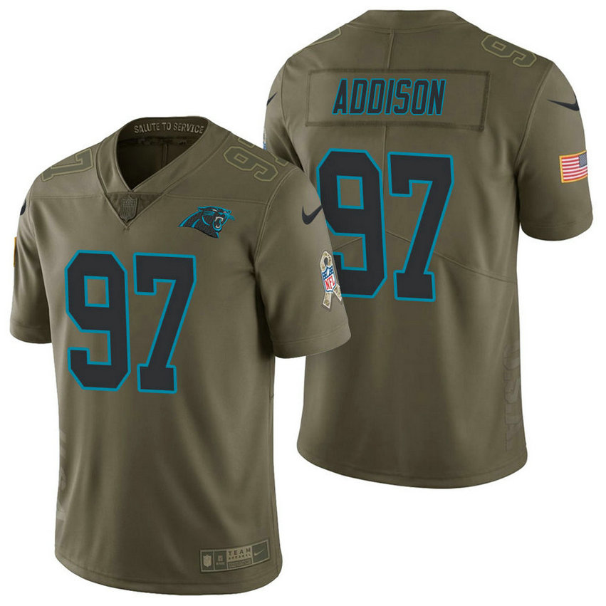 Carolina Panthers #97 Mario Addison Olive 2017 Salute to Service Limited Jersey