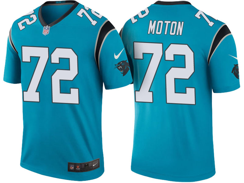Carolina Panthers #72 Taylor Moton Blue Color Rush Legend Jersey Carolina Panthers #72 Taylor Moton Blue Color Rush Legend Jersey
