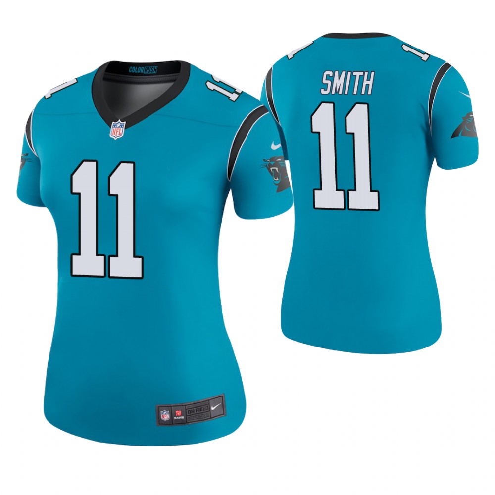 Women Carolina Panthers #11 Torrey Smith Blue Color Rush Legend Jersey Women Carolina Panthers #11 Torrey Smith Blue Color Rush Legend Jersey