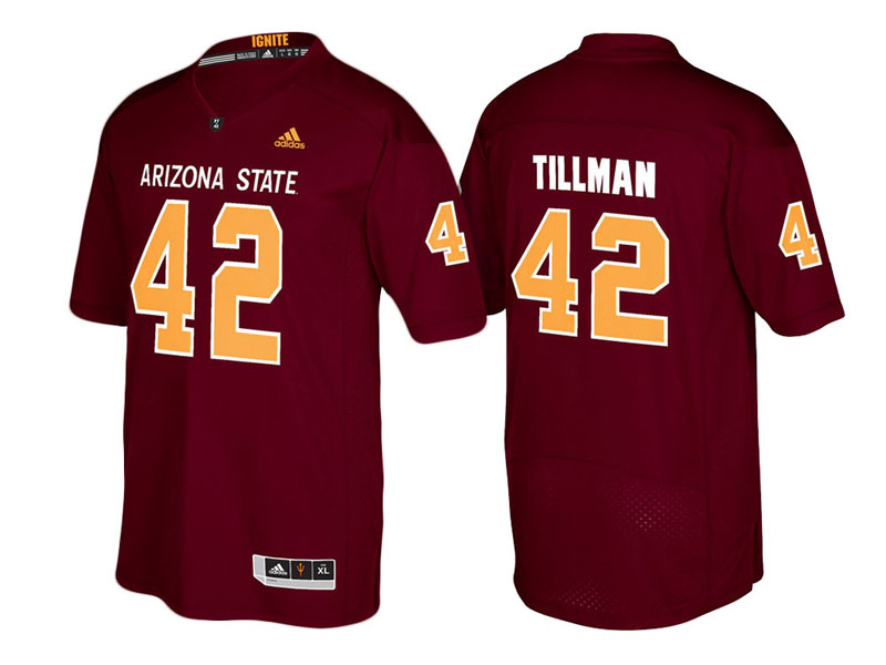 Pat Tillman #42 Arizona State Sun Devils Maroon Special Games College Football Jersey Pat Tillman #42 Arizona State Sun Devils Maroon Special Games College Football Jersey