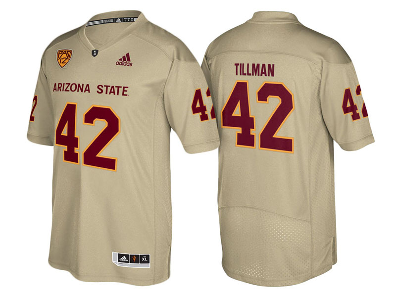 Pat Tillman #42 Arizona State Sun Devils Tan Special Games College Football Jersey Pat Tillman #42 Arizona State Sun Devils Tan Special Games College Football Jersey