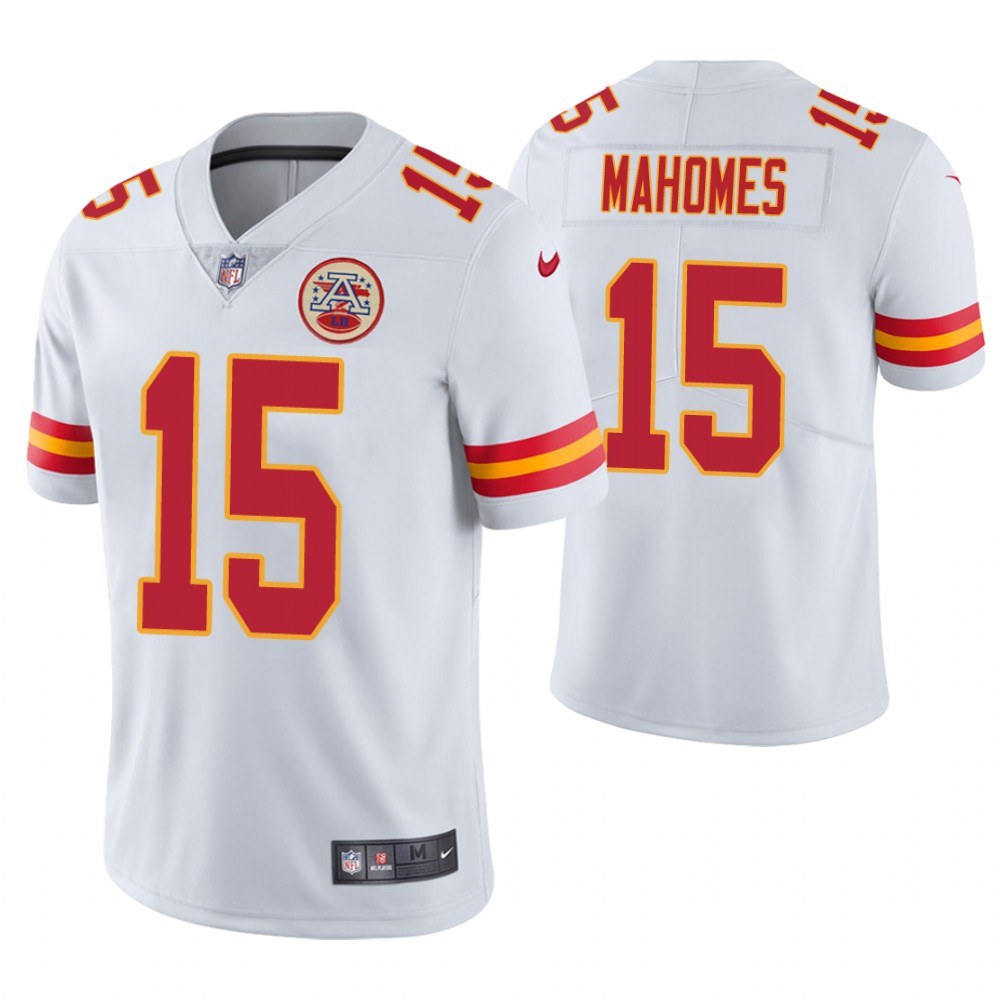 Kansas City Chiefs #15 Patrick Mahomes II White Vapor Untouchable Limited Jersey