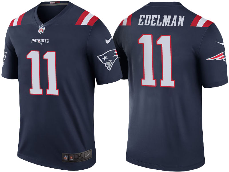New England Patriots #11 Julian Edelman Navy Color Rush Legend Jersey New England Patriots #11 Julian Edelman Navy Color Rush Legend Jersey